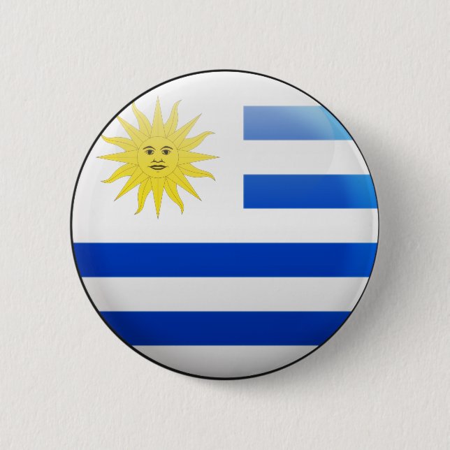 Uruguay flagga knapp (Framsida)