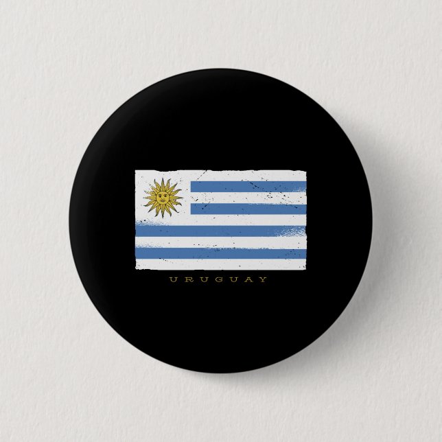 Uruguay Flagga Knapp (Framsida)