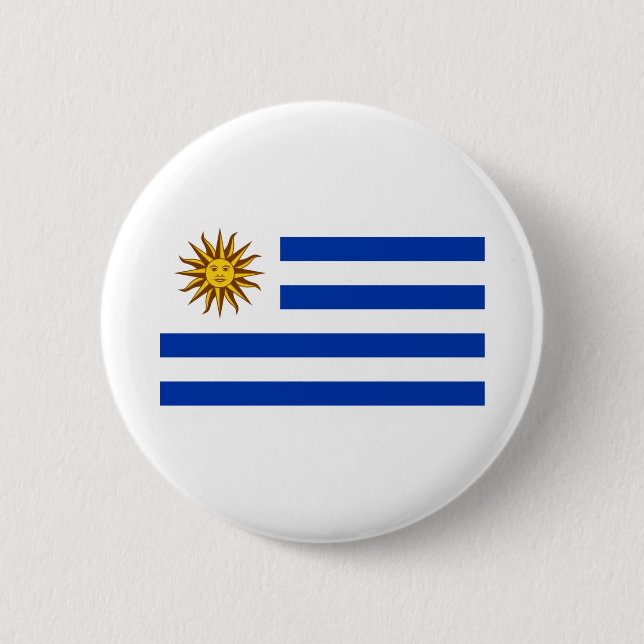 Uruguay Flagga Knapp (Framsida)