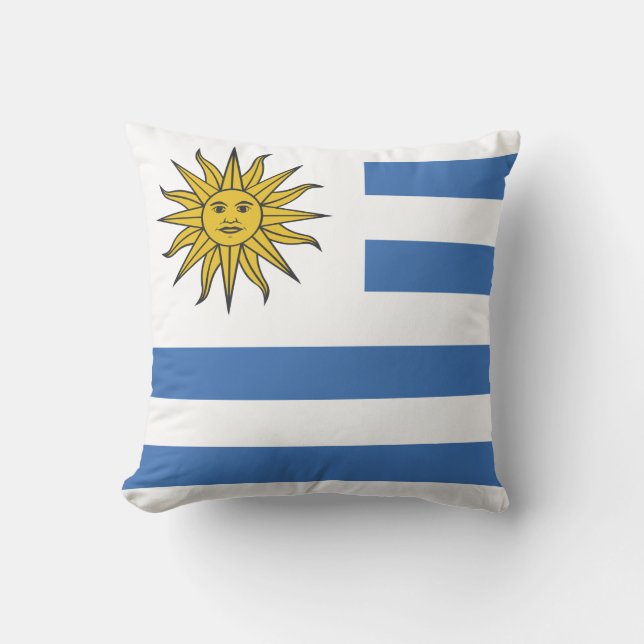 Uruguay flagga kudde (Framsida)