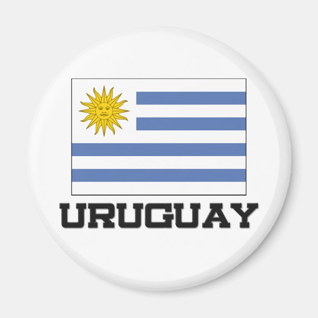 Uruguay Flagga Magnet (Framsidan)
