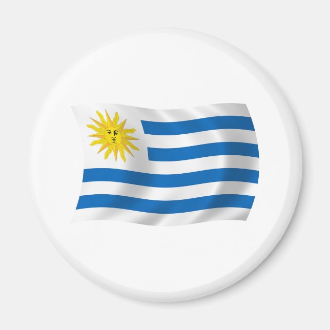 Uruguay Flagga Magnet (Framsidan)