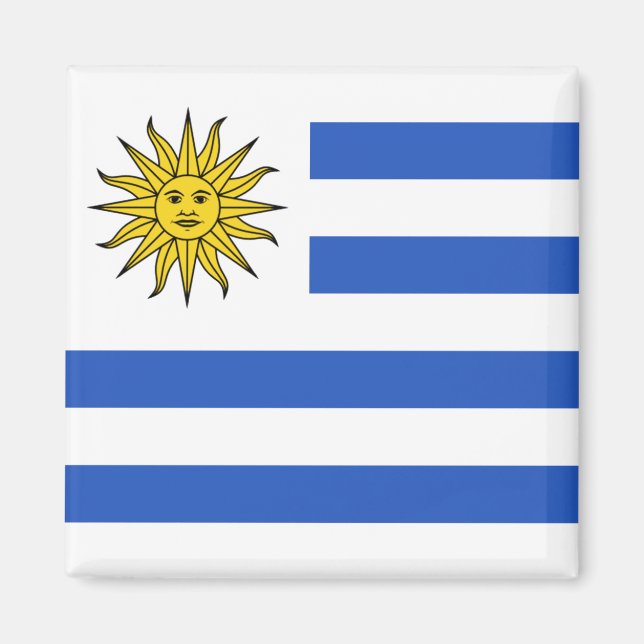 Uruguay Flagga Magnet (Framsidan)