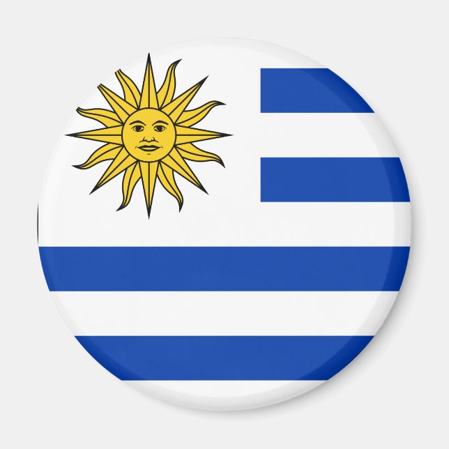 Uruguay-flagga Magnet (Framsidan)