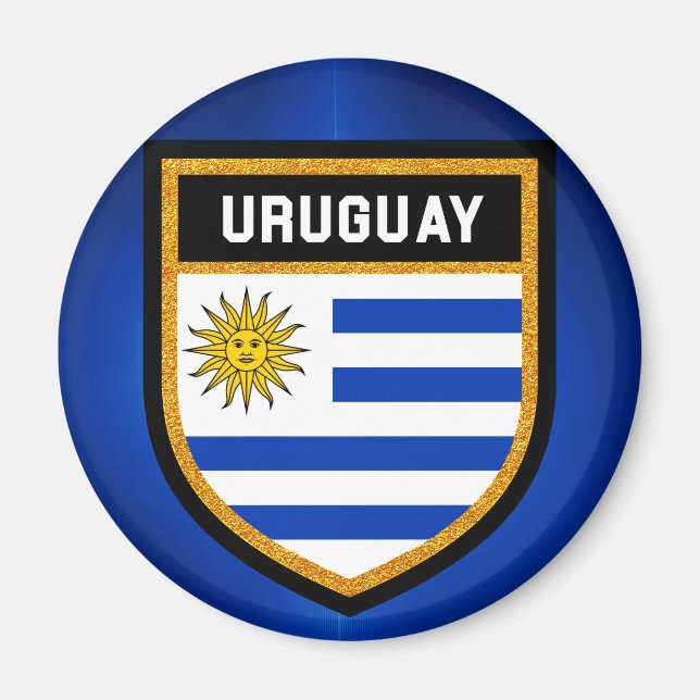 Uruguay Flagga Magnet (Framsidan)