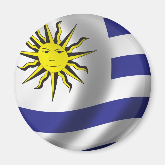 Uruguay-flagga Magnet (Framsidan)