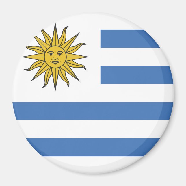 Uruguay Flagga Magnet (Framsidan)