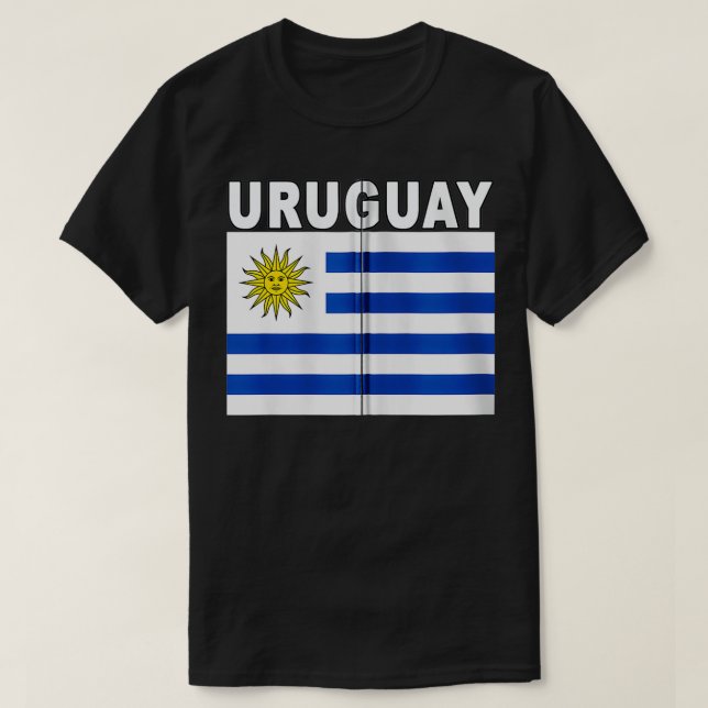 Uruguay Flagga National Pride Zip T Shirt (Design framsida)
