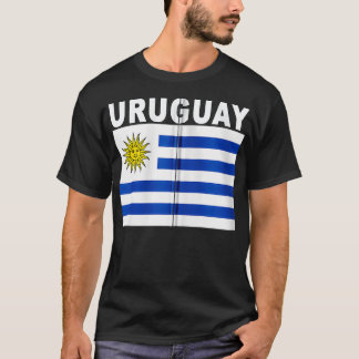 Uruguay Flagga National Pride Zip T Shirt