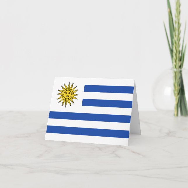 Uruguay Flagga Notekort Kort (Framsida)