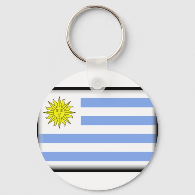 Uruguay Flagga Nyckelring (Framsida)