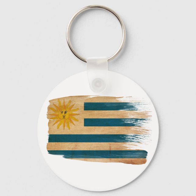 Uruguay Flagga Nyckelring (Framsida)
