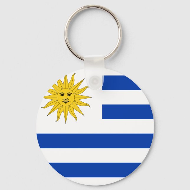 Uruguay Flagga Nyckelring (Framsida)