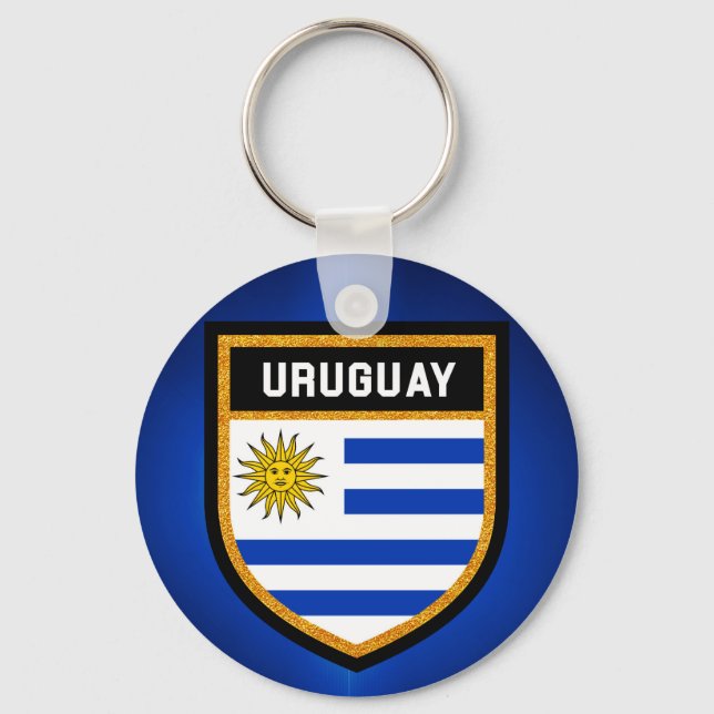 Uruguay Flagga Nyckelring (Framsida)