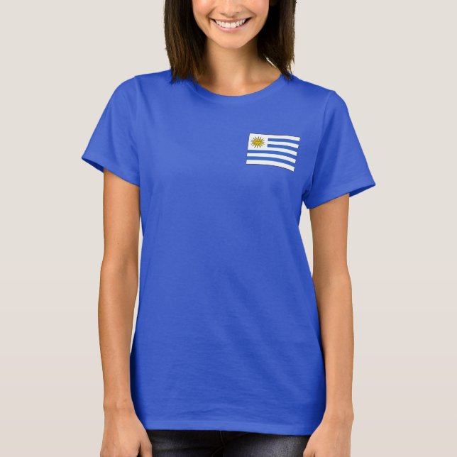 Uruguay Flagga och Karta dk T-Shirt (Framsida)