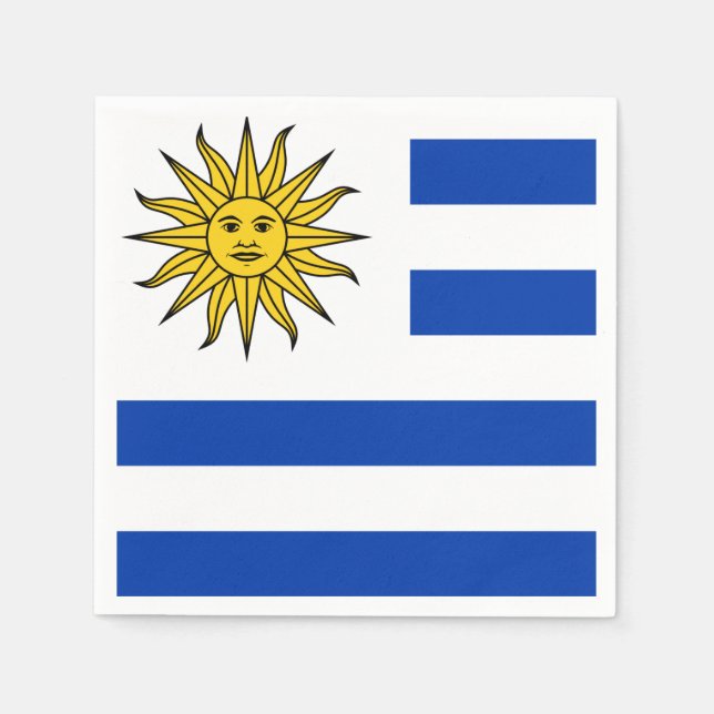 Uruguay flagga pappersservett (Framsidan)