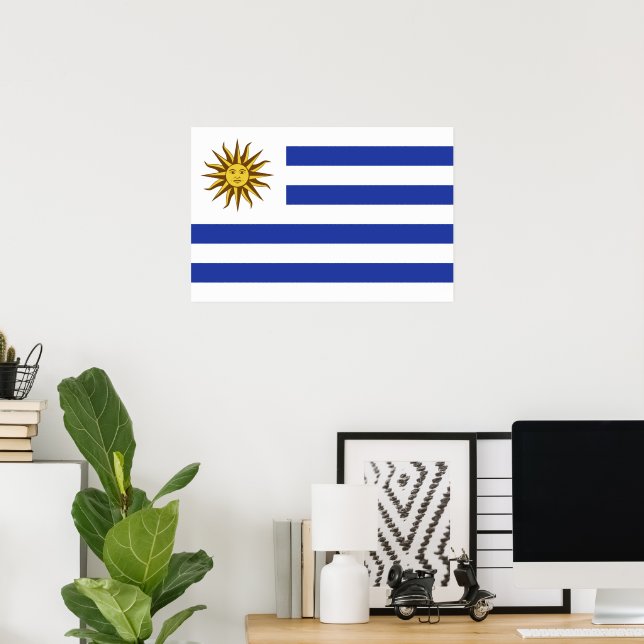 Uruguay flagga poster (Hemmakontoret)
