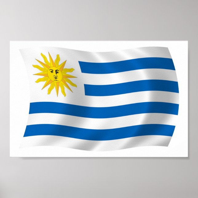 Uruguay Flagga Poster utskrift (Framsidan)