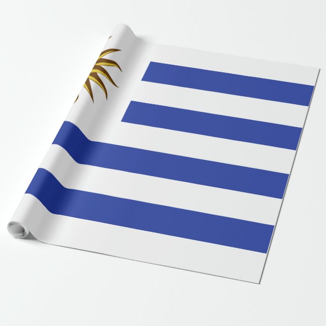 Uruguay flagga presentpapper (Utrullad)