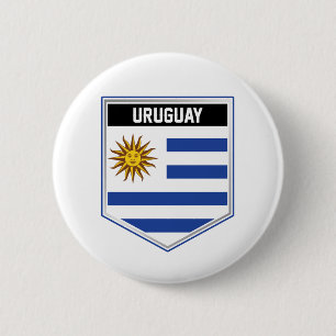 Uruguay Flagga Shield Knapp