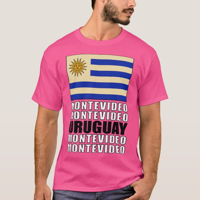 Uruguay-flagga T Shirt (Framsida)