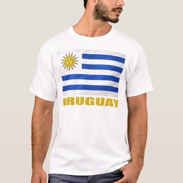 Uruguay Flagga T-shirt (Framsida)