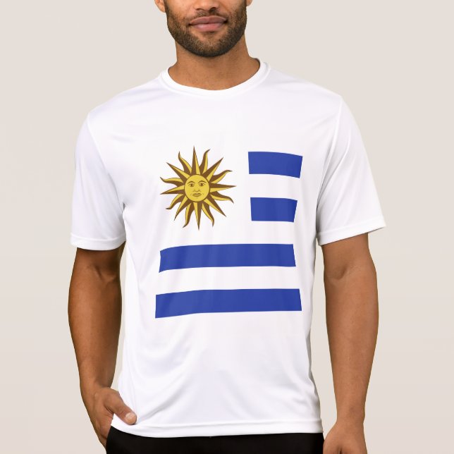 Uruguay flagga t shirt (Framsida)
