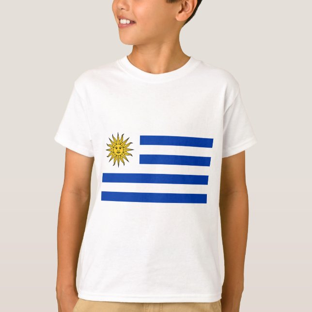 Uruguay-flagga Tee Shirt (Framsida)