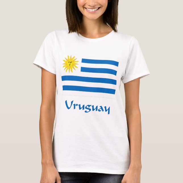 Uruguay flagga tee shirt (Framsida)