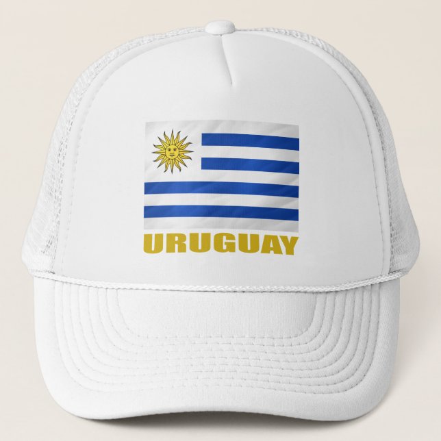 Uruguay Flagga Truckerkeps (Framsida)
