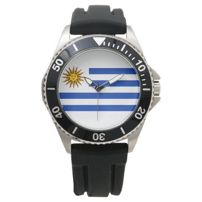Uruguay-Flagga (Uruguay) Armbandsur (Framsida)