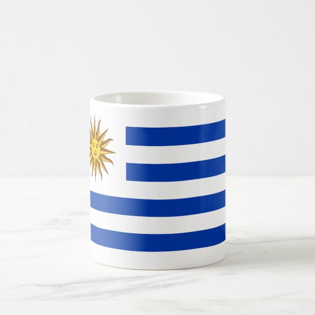 Uruguay-Flagga (Uruguay) Kaffemugg (Center)