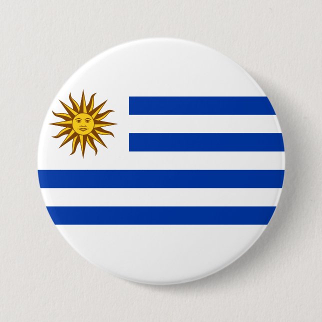 Uruguay-Flagga (Uruguay) Knapp (Framsida)
