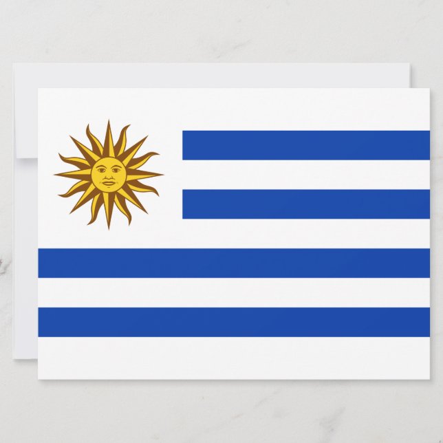 Uruguay-Flagga (Uruguay) Kort (Framsida)