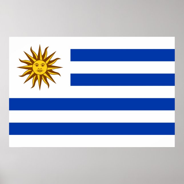 Uruguay-Flagga (Uruguay) Poster (Framsidan)