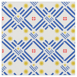 Uruguay Flagga & Uruguay Trendig Fabric mode Tyg