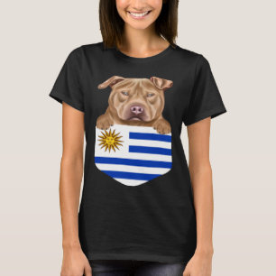 Uruguay Flagga Usa Stbudsdshire Terrier Hund in Po T Shirt