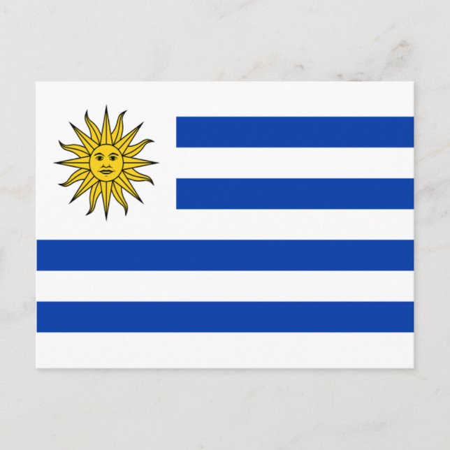 Uruguay-flagga Vykort (Framsida)