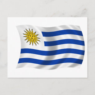 Uruguay-flagga Vykort