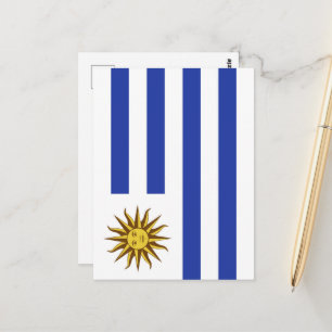 Uruguay flagga vykort