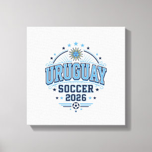 Uruguay Fotboll 2026 Fotboll Fet Land Typografi Canvastryck