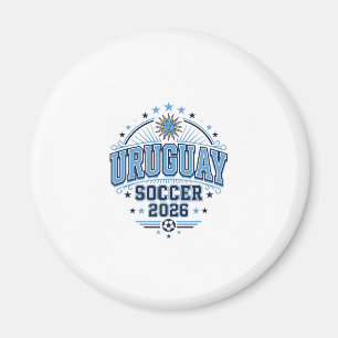 Uruguay Fotboll 2026 Fotboll Fet Land Typografi Magnet