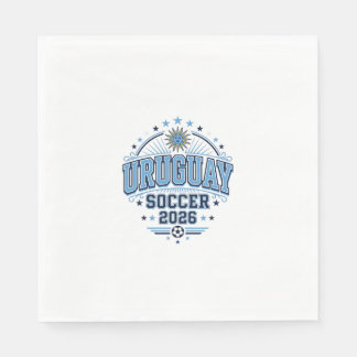 Uruguay Fotboll 2026 Fotboll Fet Land Typografi Pappersservett