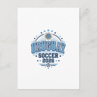 Uruguay Fotboll 2026 Fotboll Fet Land Typografi Vykort