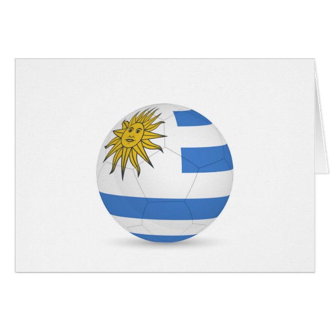 uruguay fotboll ball.jpg hälsningskort (Framsidan Horizontal)
