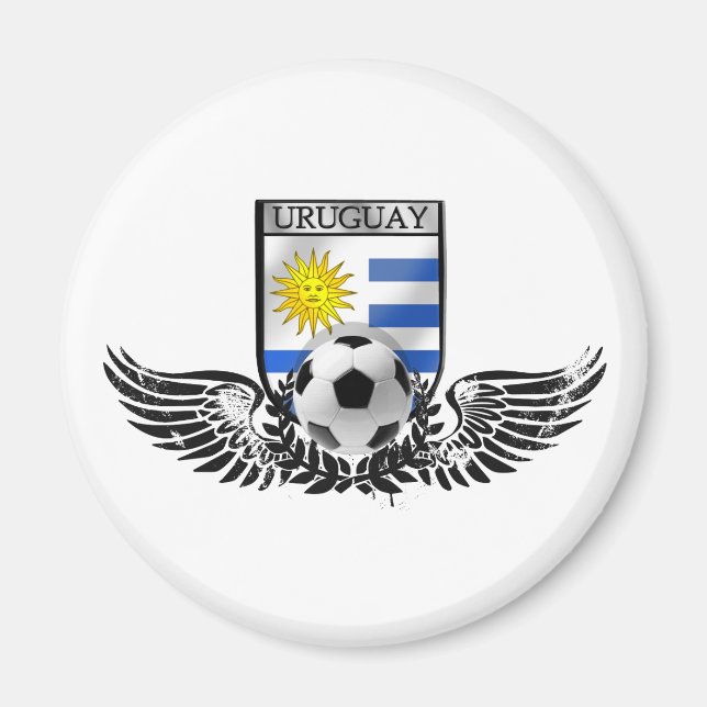 Uruguay fotbolls-EM Uruguay-flagga Magnet (Framsidan)