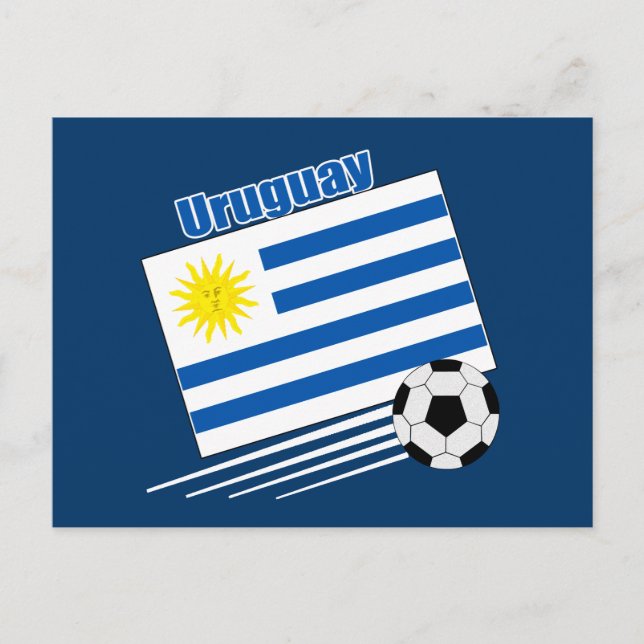 Uruguay-fotbollsgruppen Vykort (Framsida)