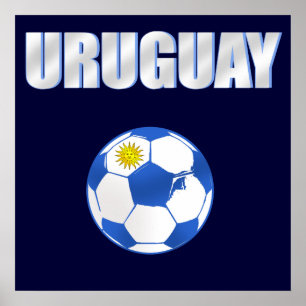 Uruguay fotbollT-tröja och gåvor Poster