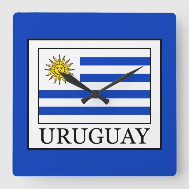 Uruguay Fyrkantig Klocka (Framsida)