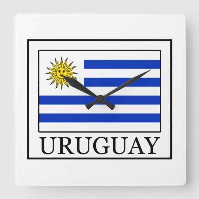 Uruguay Fyrkantig Klocka (Framsida)